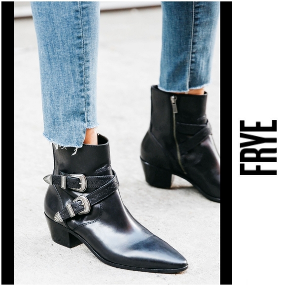 Frye Shoes - Gorgeous Frye Double-Buckle Booties